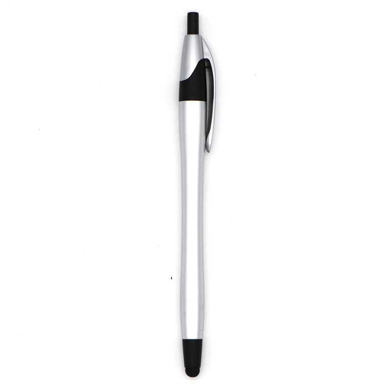 Touch screen plastic push rocket pen ballpoint pen